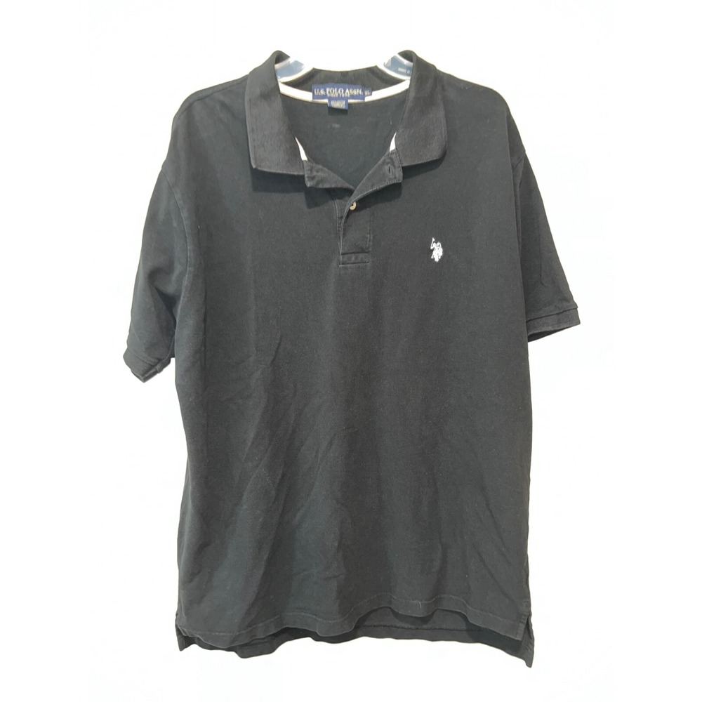 U.S. Polo Assn Mens Polo Shirt Black Size XL Pony